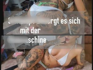 WildVicki Porno Video: Schampe fickt sich mit Fickmaschine